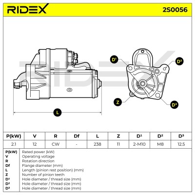 Rozrusznik RIDEX 2S0056 2S0056 - foto 5