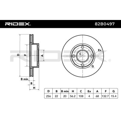 Tarcza hamulcowa RIDEX 82B0497 82B0497 - foto 6