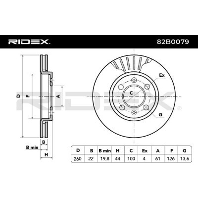 Tarcza hamulcowa RIDEX 82B0079 82B0079 - foto 7