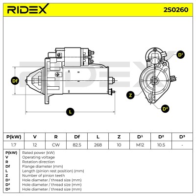 Rozrusznik RIDEX 2S0260 2S0260 - foto 7