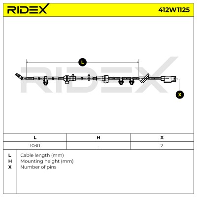 Czujnik ABS RIDEX 412W1125 412W1125 - foto 6