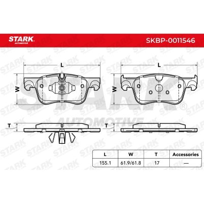 Klocki hamulcowe Stark SKBP-0011546 SKBP-0011546 - foto 3