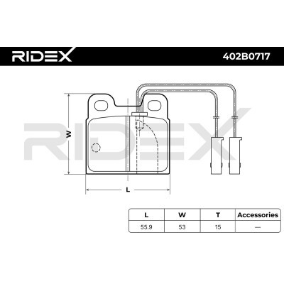 Klocki hamulcowe RIDEX 402B0717 402B0717 - foto 4