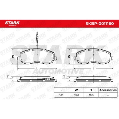 Klocki hamulcowe Stark SKBP-0011160 SKBP-0011160 - foto 3
