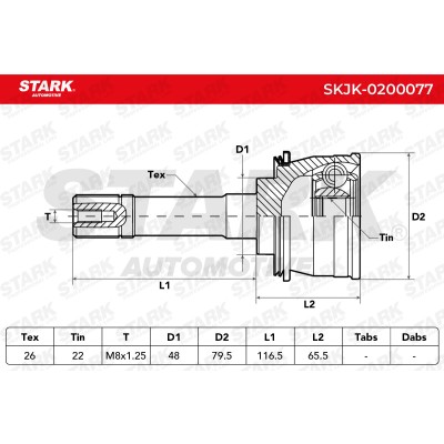 Przegub Stark SKJK-0200077 SKJK-0200077 - foto 5