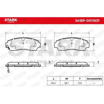 Klocki hamulcowe Stark SKBP-0011631 SKBP-0011631 - foto 6