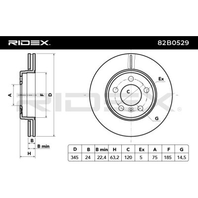 Tarcza hamulcowa RIDEX 82B0529 82B0529 - foto 4
