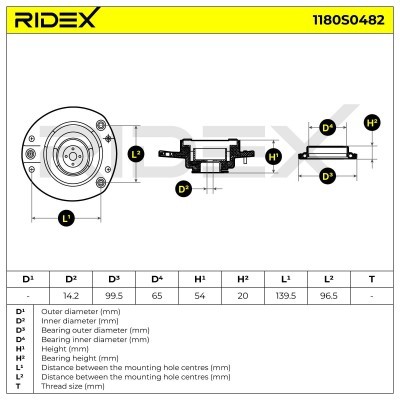 Mocowanie Amortyzatora RIDEX 1180S0482 1180S0482 - foto 6