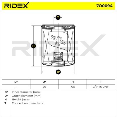 Filtr Oleju RIDEX 7O0094 7O0094 - foto 4