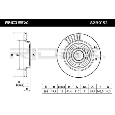 Tarcza hamulcowa RIDEX 82B0152 82B0152 - foto 3