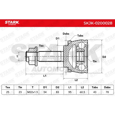 Przegub Stark SKJK-0200028 SKJK-0200028 - foto 5