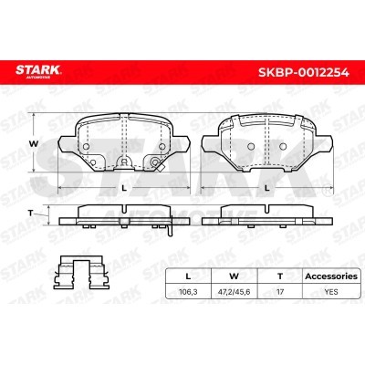 Klocki hamulcowe Stark SKBP-0012254 SKBP-0012254 - foto 5