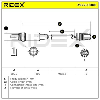 Sonda Lambda RIDEX 3922L0006 3922L0006 - foto 6