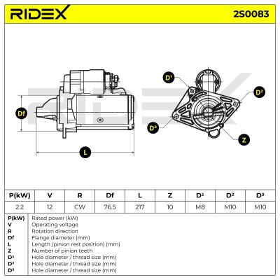 Rozrusznik RIDEX 2S0083 2S0083 - foto 6