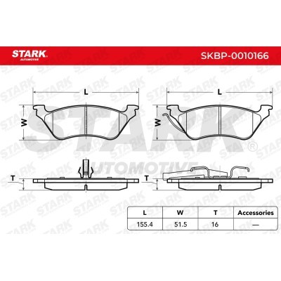 Klocki hamulcowe Stark SKBP-0010166 SKBP-0010166 - foto 3