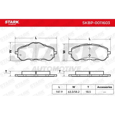 Klocki hamulcowe Stark SKBP-0011603 SKBP-0011603 - foto 5