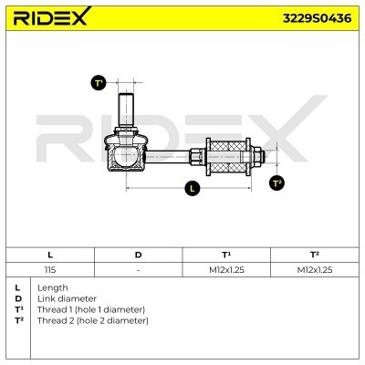 Łącznik Stabilizatora RIDEX 3229S0436 3229S0436 - foto 6