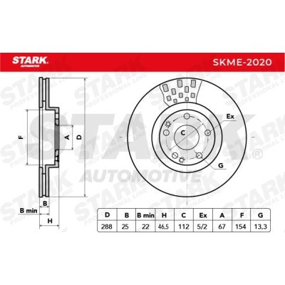 Tarcza hamulcowa Stark SKME-2020 SKME-2020 - foto 7
