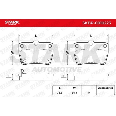 Klocki hamulcowe Stark SKBP-0010223 SKBP-0010223 - foto 3