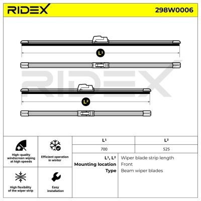 Pióro Wycieraczki RIDEX 298W0006 298W0006 - foto 5