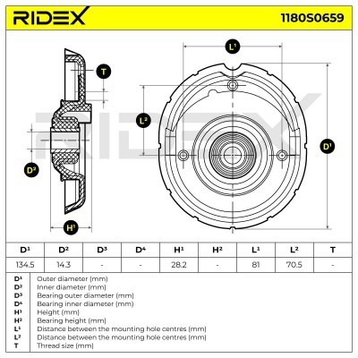 Mocowanie Amortyzatora RIDEX 1180S0659 1180S0659 - foto 4