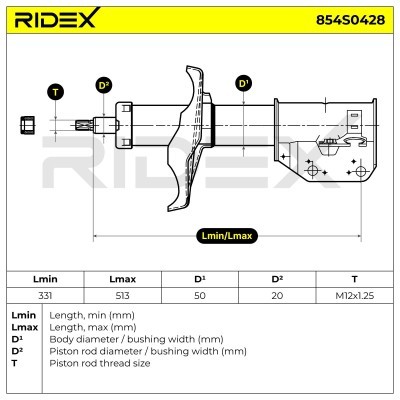 Amortyzator RIDEX 854S0428 854S0428 - foto 9