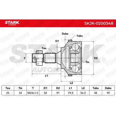 Przegub Stark SKJK-0200348 SKJK-0200348 - foto 5