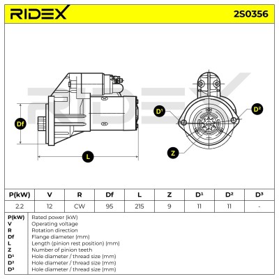Rozrusznik RIDEX 2S0356 2S0356 - foto 6