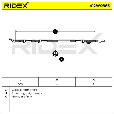 Czujnik ABS RIDEX 412W0963 412W0963 - foto 6