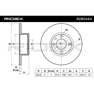 Tarcza hamulcowa RIDEX 82B0464 82B0464 - foto 8