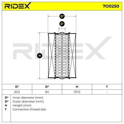 Filtr Oleju RIDEX 7O0250 7O0250 - foto 5