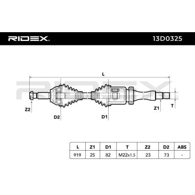 Półoś Napędowa RIDEX 13D0325 13D0325 - foto 8