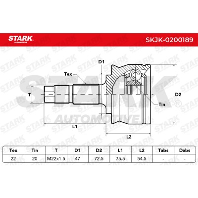Przegub Stark SKJK-0200189 SKJK-0200189 - foto 5