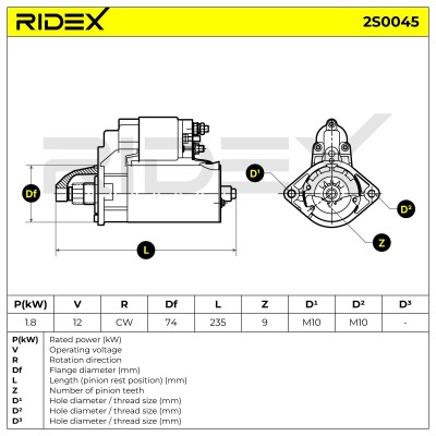 Rozrusznik RIDEX 2S0045 2S0045 - foto 6