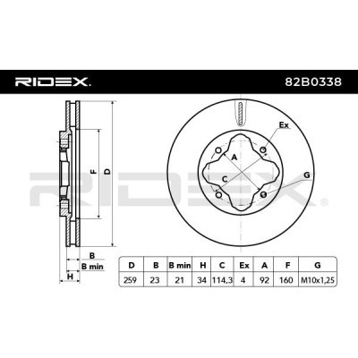 Tarcza hamulcowa RIDEX 82B0338 82B0338 - foto 6