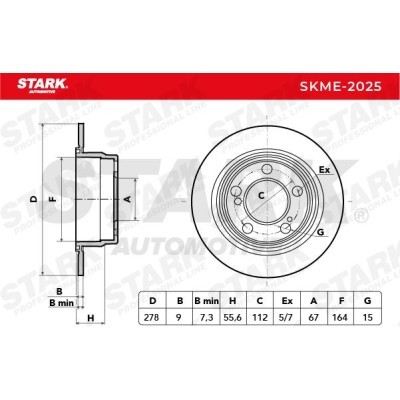 Tarcza hamulcowa Stark SKME-2025 SKME-2025 - foto 5