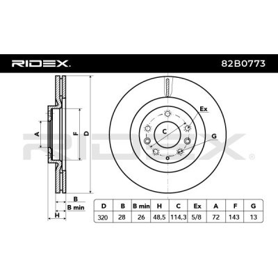 Tarcza hamulcowa RIDEX 82B0773 82B0773 - foto 3