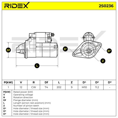 Rozrusznik RIDEX 2S0236 2S0236 - foto 6