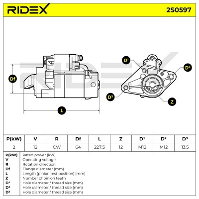 Rozrusznik RIDEX 2S0597 2S0597 - foto 7