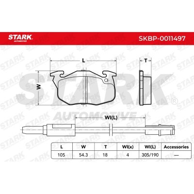 Klocki hamulcowe Stark SKBP-0011497 SKBP-0011497 - foto 3