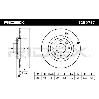 Tarcza hamulcowa RIDEX 82B0787 82B0787 - foto 6