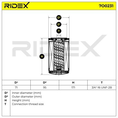 Filtr Oleju RIDEX 7O0231 7O0231 - foto 5