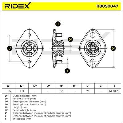 Mocowanie Amortyzatora RIDEX 1180S0047 1180S0047 - foto 5