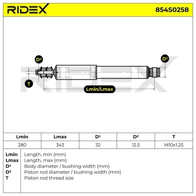 Amortyzator RIDEX 854S0258 854S0258 - foto 6