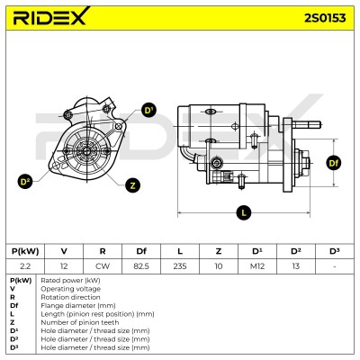 Rozrusznik RIDEX 2S0153 2S0153 - foto 6