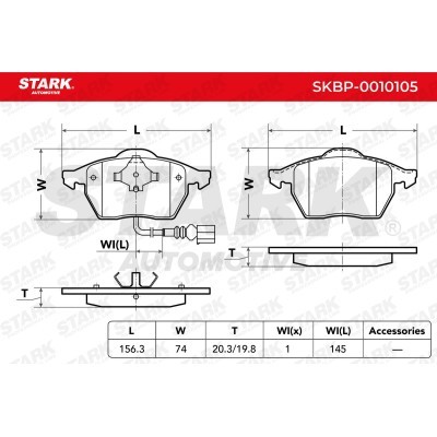 Klocki hamulcowe Stark SKBP-0010105 SKBP-0010105 - foto 3