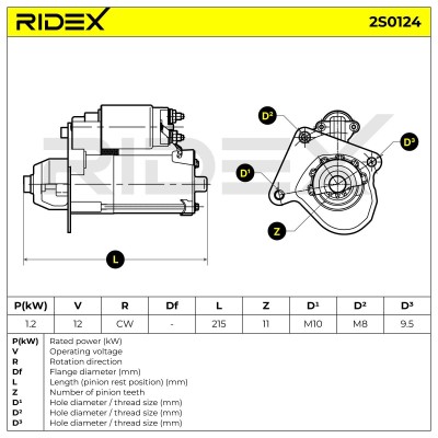 Rozrusznik RIDEX 2S0124 2S0124 - foto 6