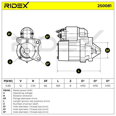 Rozrusznik RIDEX 2S0081 2S0081 - foto 6