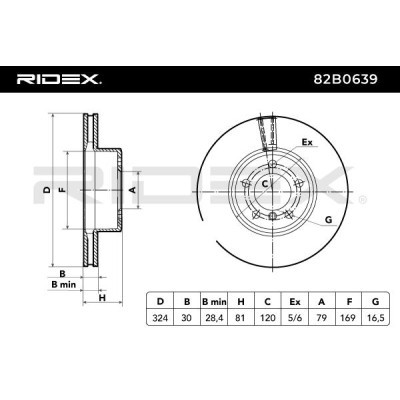 Tarcza hamulcowa RIDEX 82B0639 82B0639 - foto 4