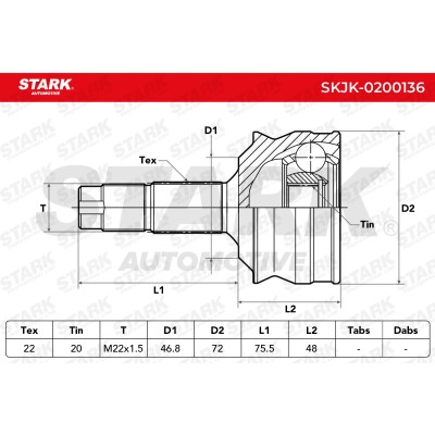Przegub Stark SKJK-0200136 SKJK-0200136 - foto 5